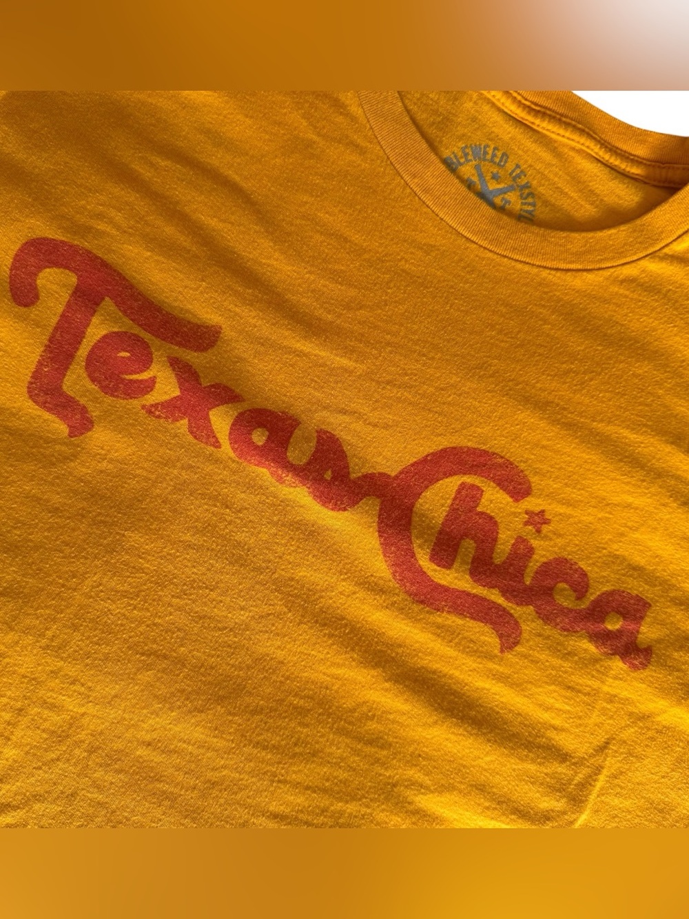 Tumbleweed Texstyles Texas Chica Graphic Tee Mustard Yellow Gold Medium